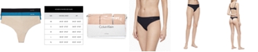Calvin Klein Women's Invisibles 3-Pack Thong Underwear QD3558